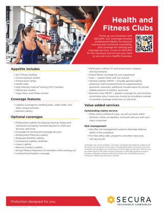 Health and Fitness Clubs Sell Sheet